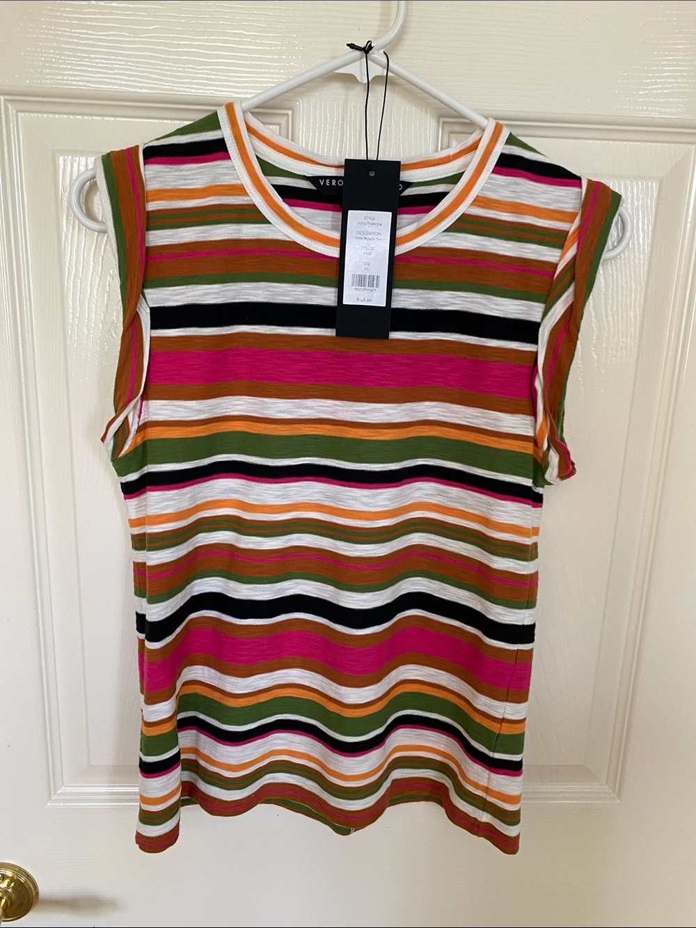 Veronica Beard Dree Striped Muscle Tee